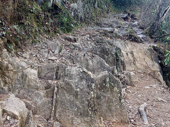 Severe erosion on the trail currently presents issues for trail safety and sustainability. NPS photo