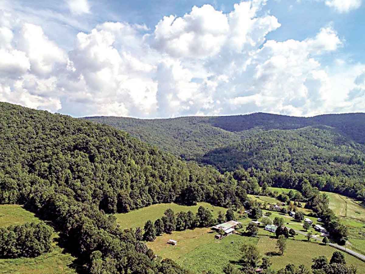 A drone captures an aerial view of Bobs Creek State Natural Area. FCNC photo