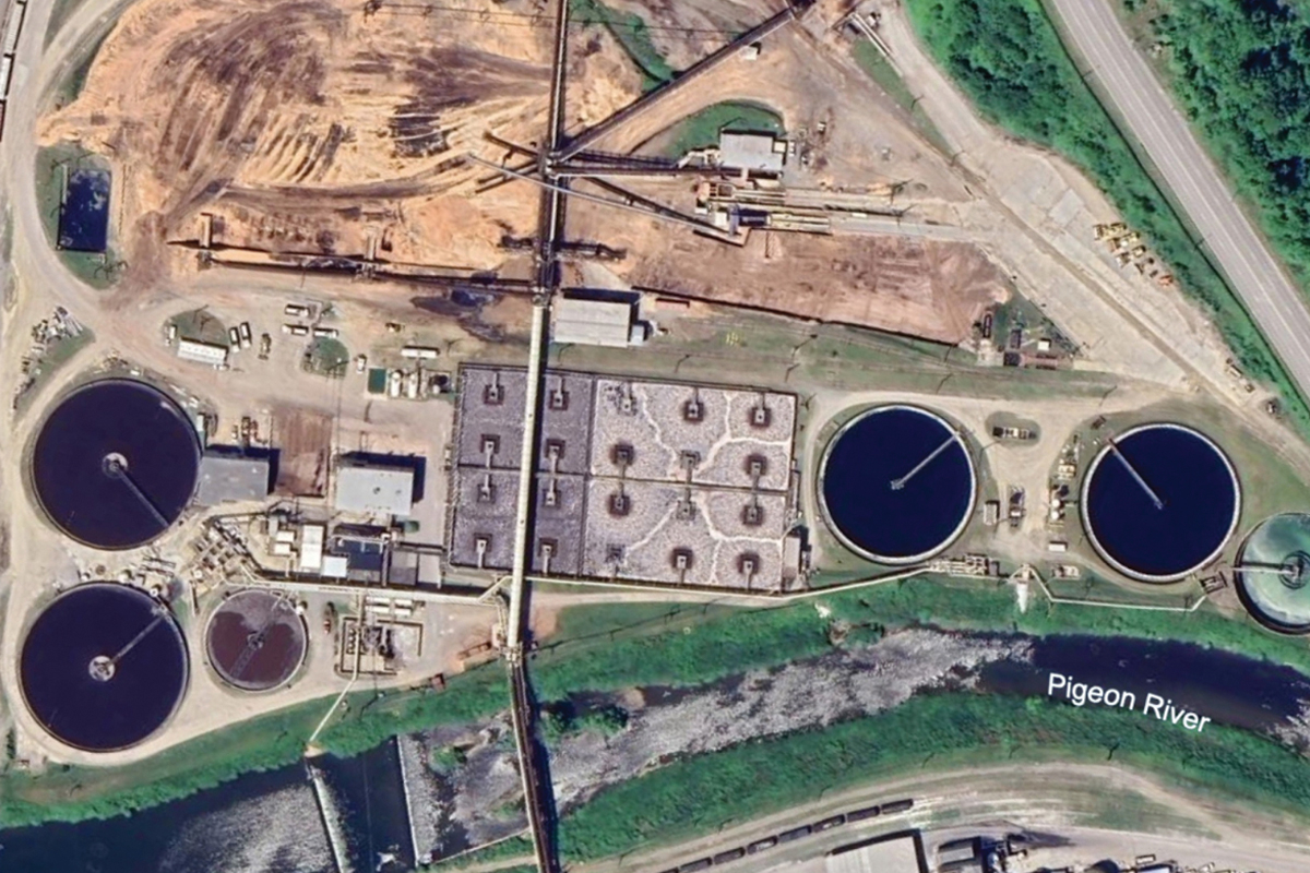 The wastewater treatment plant at the old paper mill site in Canton has been a topic of major concern since early 2023. 