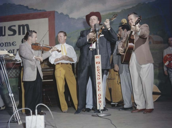 Bill Monroe at the Grand Ole Opry. (photo: Courtesy of PBS)