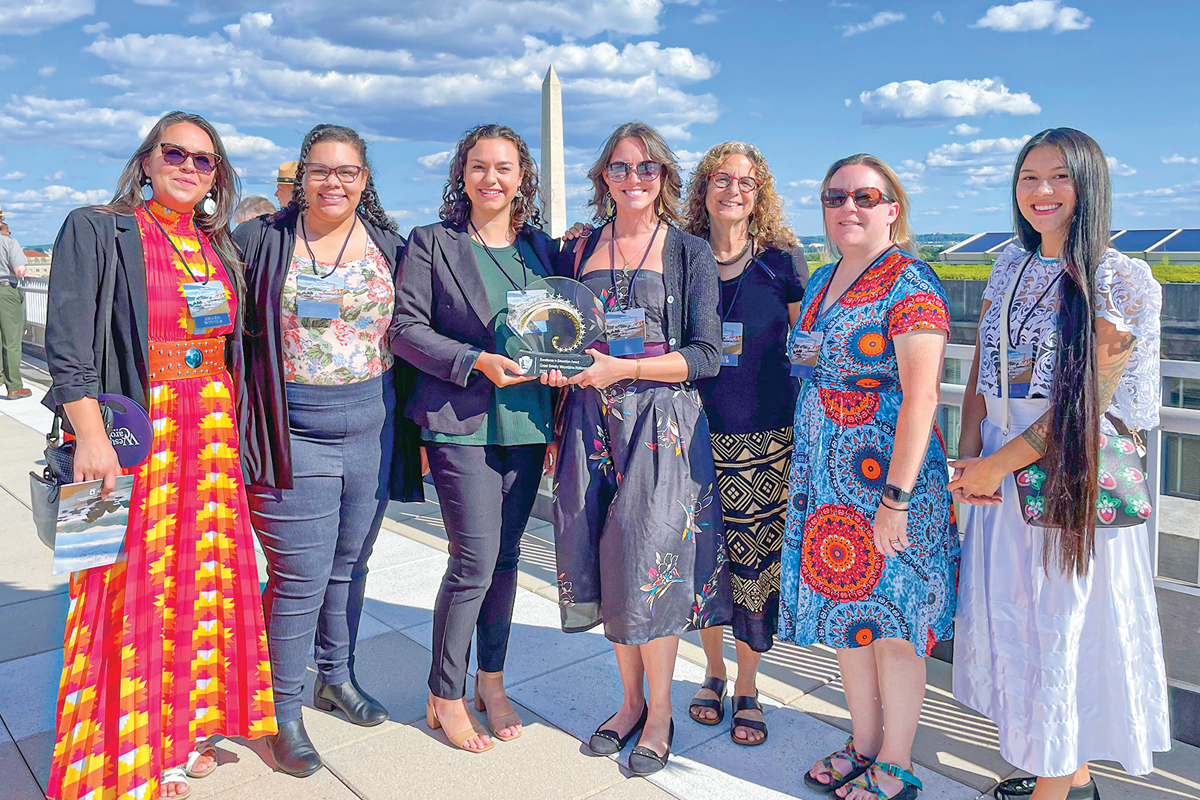 Award winners including Malia Crowe Skulski, Natrieifia Miller, Kaylyn Barnes, Callia Johnson, Susan Sachs, Beth Wright and Kahawis. Smokies Life photo