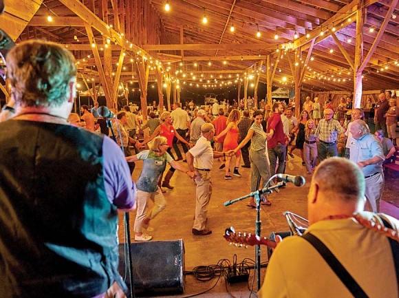 The barn dance gets underway at the second annual Smokies Stomp Barn Party. David Huff photo