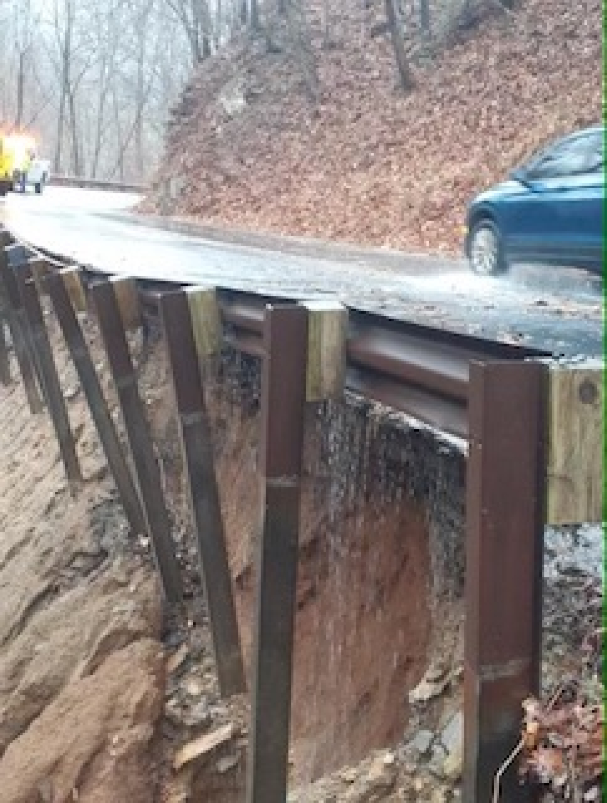 A contractor will repair U.S. 64 on this stretch in the Cullasaja Gorge damaged by storms