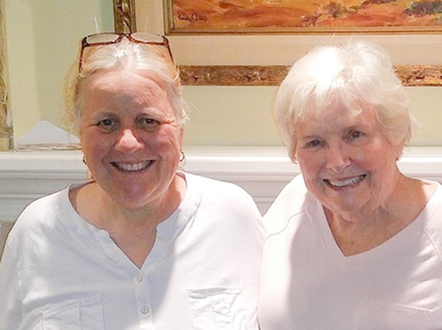 Kathye Shuman with her mother Meg Jones. 