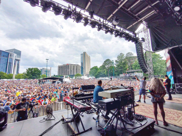 Onstage at SweetWater 420 in downtown Atlanta. (photo: Garret K. Woodward)