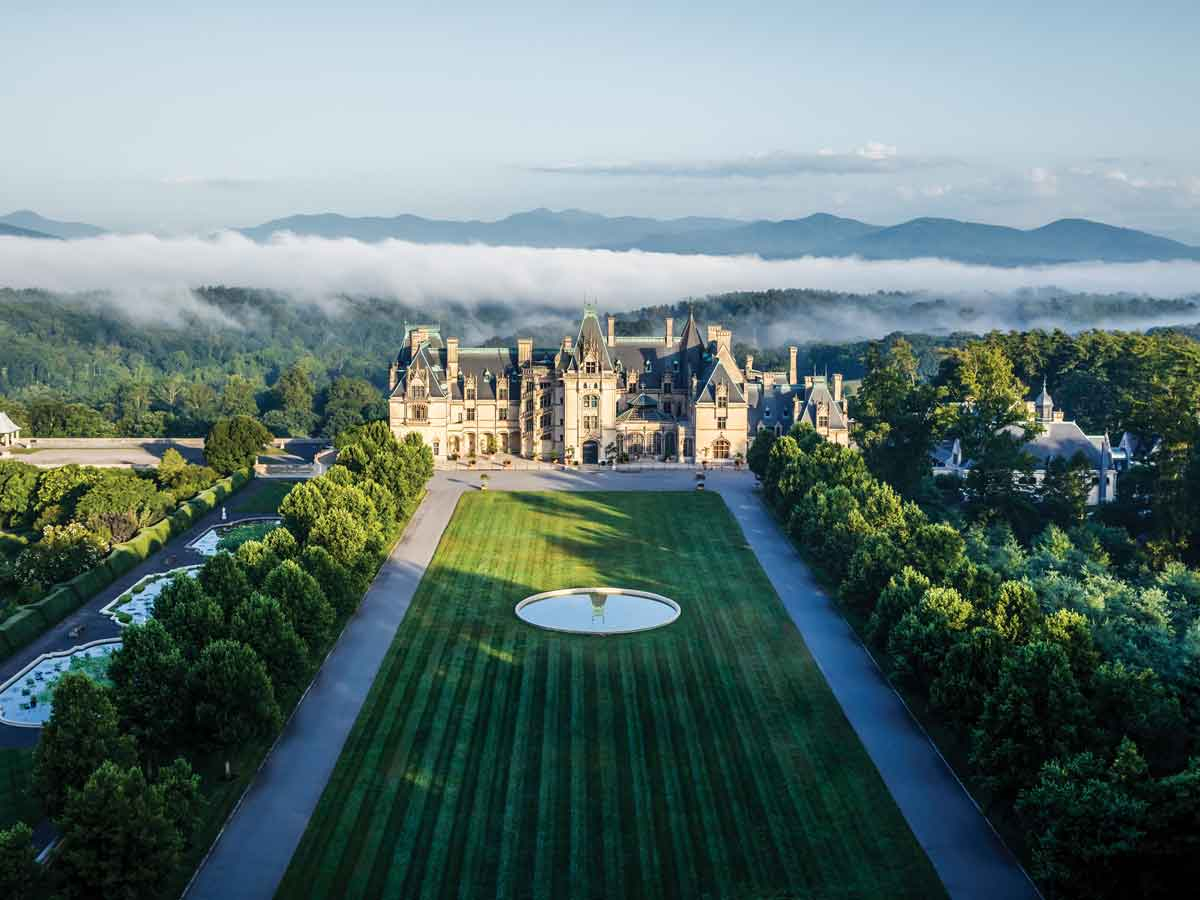Biltmore is a National Historic Landmark located in Asheville, NC. The estate features Biltmore House &amp; Gardens, Antler Hill Village &amp; Winery, hotels, and more. Photo courtesy of Biltmore