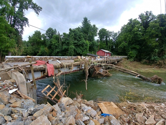 The aftermath of the floodwaters in Bethel last month.