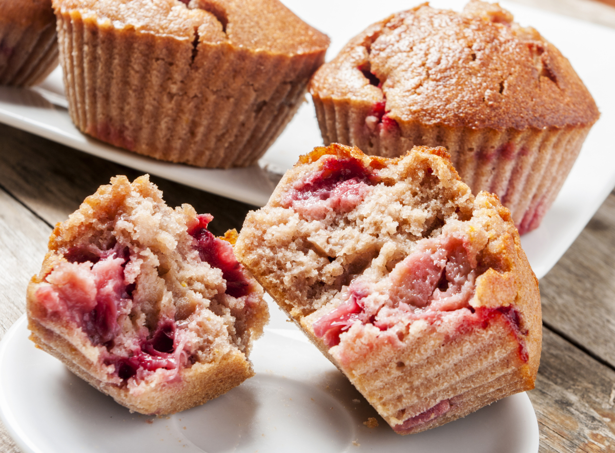 Whole Wheat Strawberry Muffins