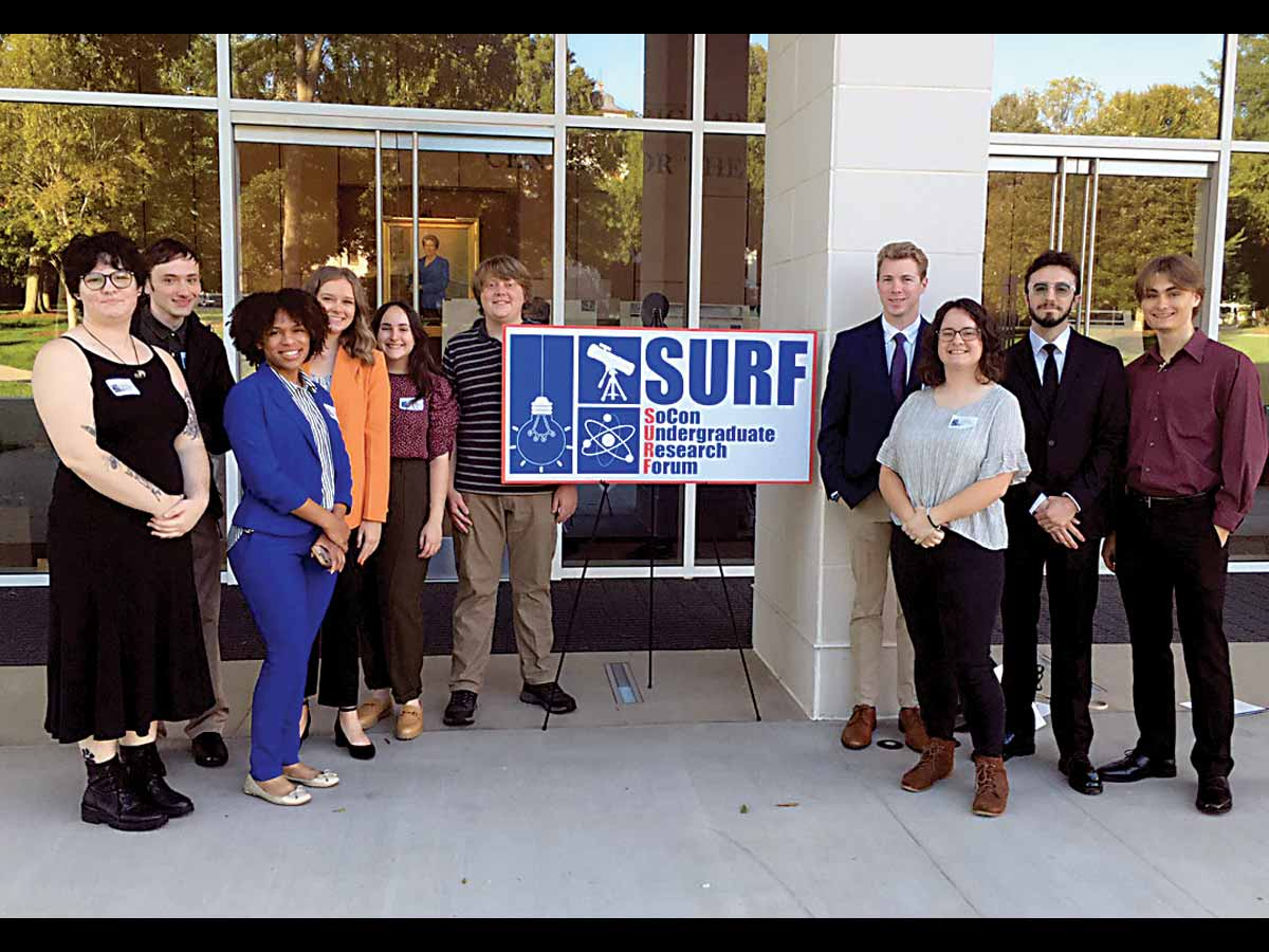 Students from Western Carolina University recently attended the Southern Conference forum at Wofford College to present research projects.