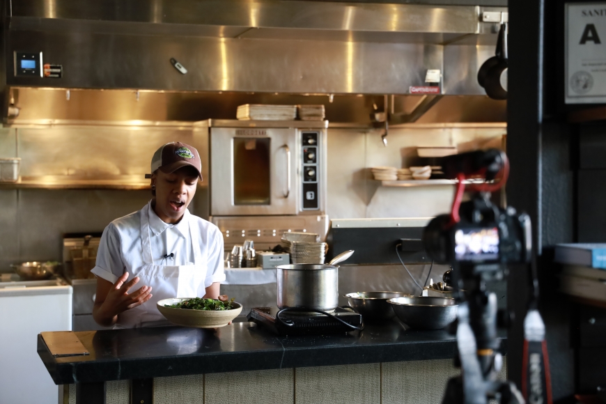 Asheville Chef Ashleigh Shanti will present on different ways to eat collards.