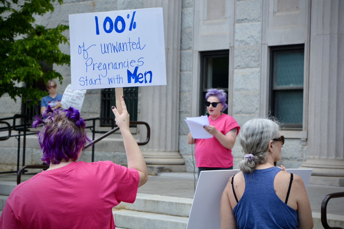 Reproductive rights advocates demonstrated in Waynesville on May 14, in the wake of a leaked draft opinion suggesting that Roe v. Wade would soon be overturned. That happened on June 24.