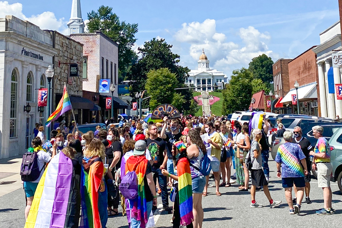 The Sylva Pride Parade has taken place on Main Street for the last three years. Hannah McLeod photo 