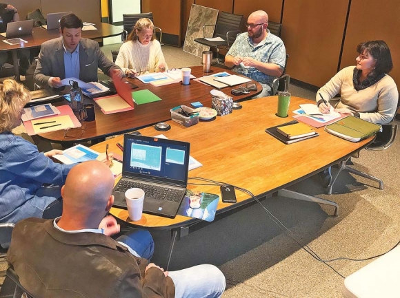 Canton’s Board of Aldermen/women and town staff discuss priorities at a retreat Jan. 27. Cory Vaillancourt photo