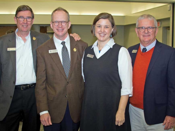 Lake Junaluska Executive Director Ken Howle (second from left) stands with members of the Lake’s executive team (from left) Rob Huckaby, Mitzi Johnson and Jack Carlisle. Lake Junaluska photo
