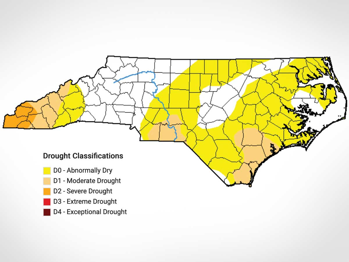 The Marble groundwater well in Cherokee County rose after Tropical Depression Nicole but remains below median. N.C. Drought Management Advisory Council map