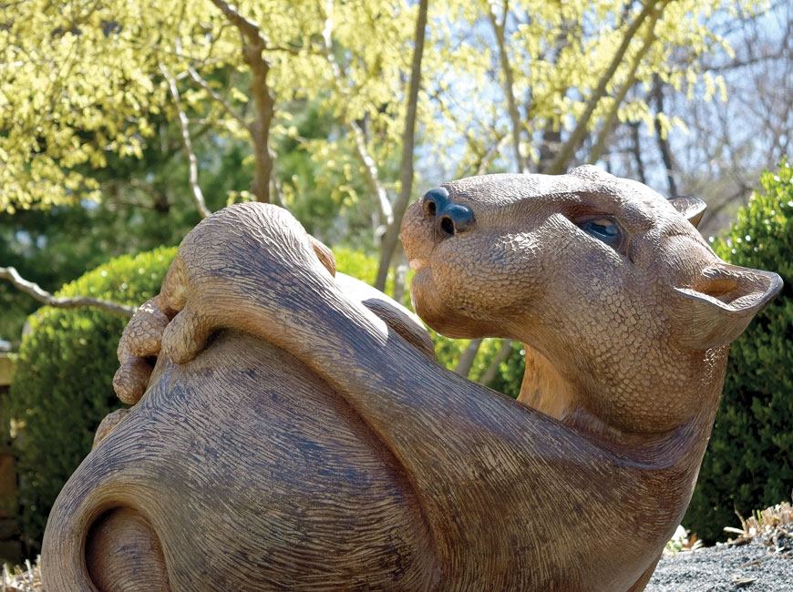 ‘Leo’ by Pokey Park is one of 17 sculptures now on display. N.C. Arboretum photo