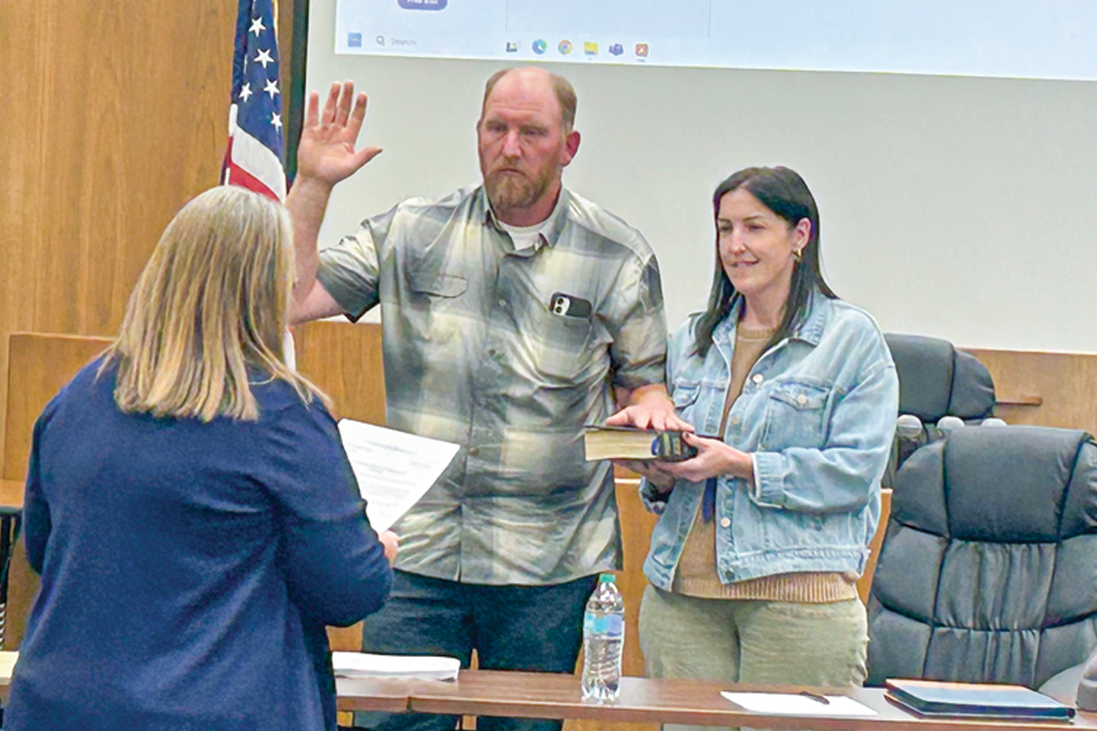 Jason Kirkland was sworn in as Swain County Chairman. 