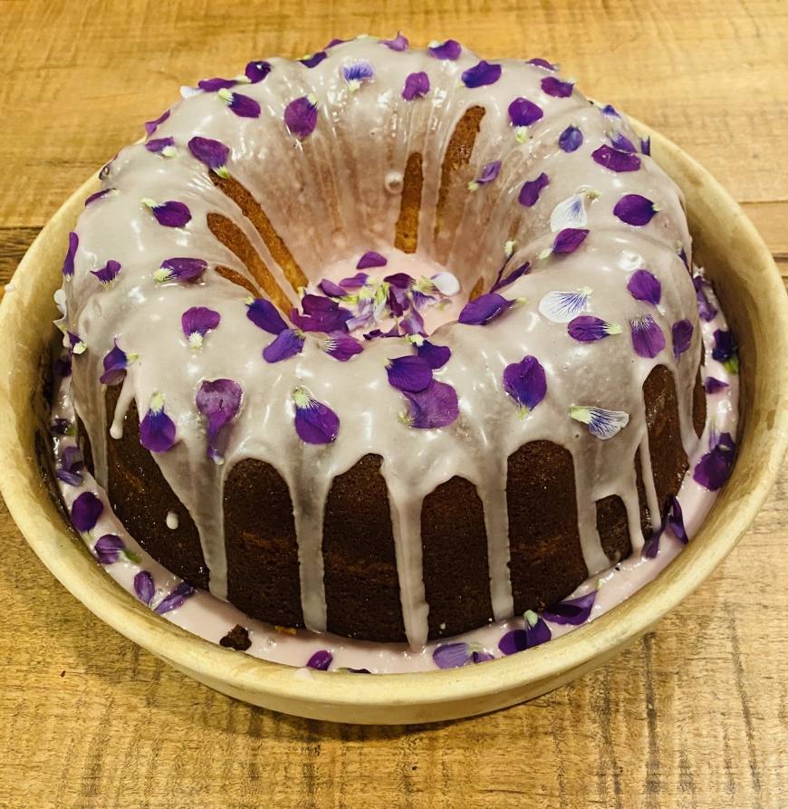 Violet Lemon Pound Cake