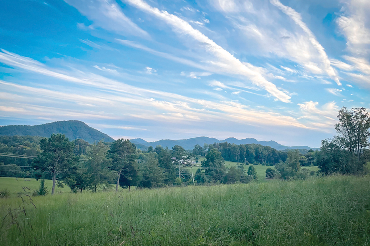 A mountain vista stretches out from the newly conserved property. FCNC photo