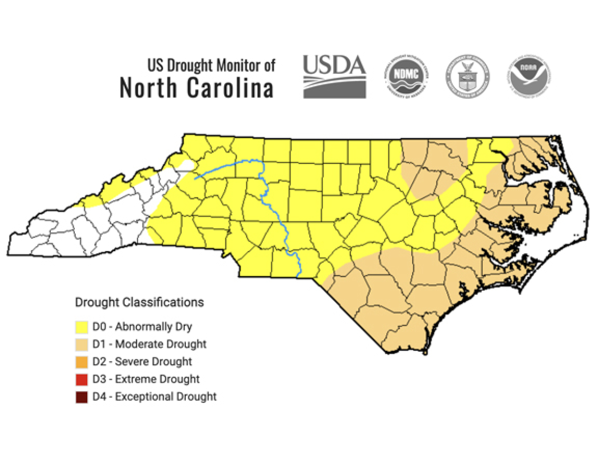 Most of Western North Carolina has returned to normal. ncdrought.org photo