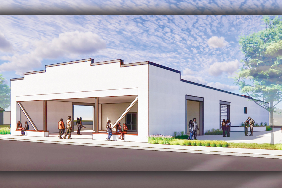 An architectural rendering of the old building at 225 Park St. in Canton shows what its next chapter may hold. 