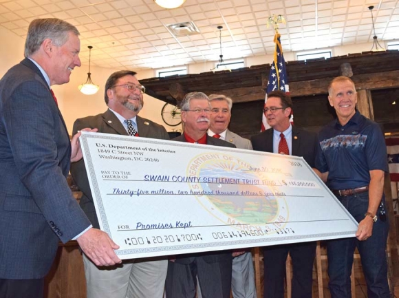 Swain County finally received the final $32.8 million payment from the federal government for the North Shore settlement. 