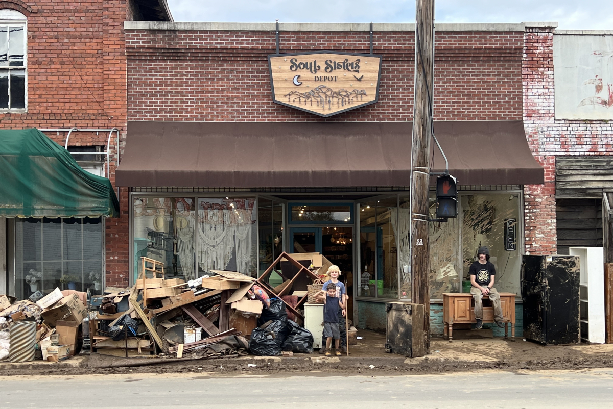 Soul Sisters Depot was inundated by the flooding in Waynesville Frog Level district.