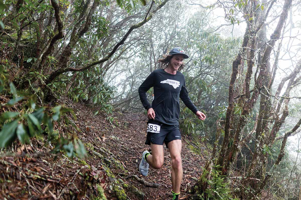 Canyon Woodward descends the trail to a first place finish during a previous Assault on Blackrock. Donated photo