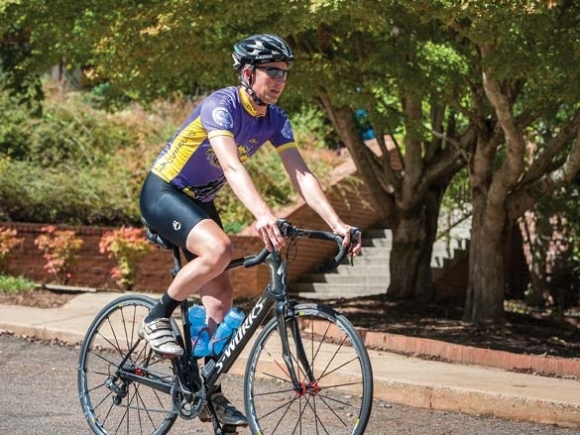 Pedaling toward Mitchell: Biking and biology go hand-in-hand for WCU professor