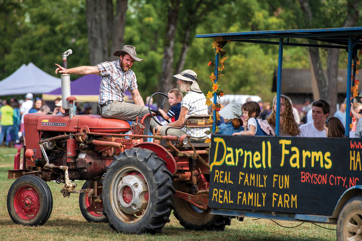 Darnell Farms, led by Nate Darnell (left) and sister Afton Roberts, is the recipient of the organizational Mountain Heritage Day award. Donated photo