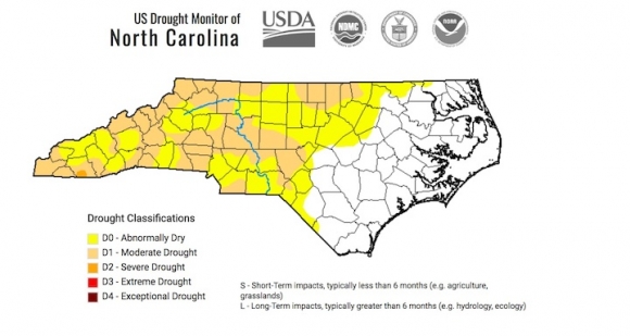 The N.C. Drought Monitor&#039;s newest drought map was released today. 