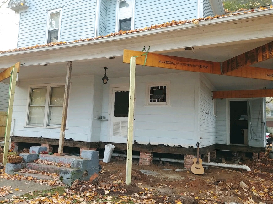 The current state of the front porch. (photo: Garret K. Woodward)