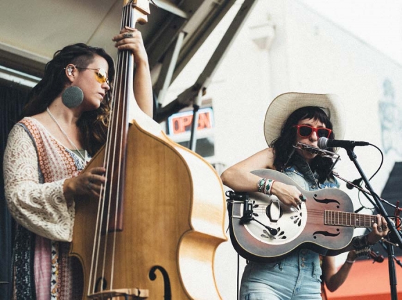 Caroline and Whitney Miller of The Maggie Valley Band.