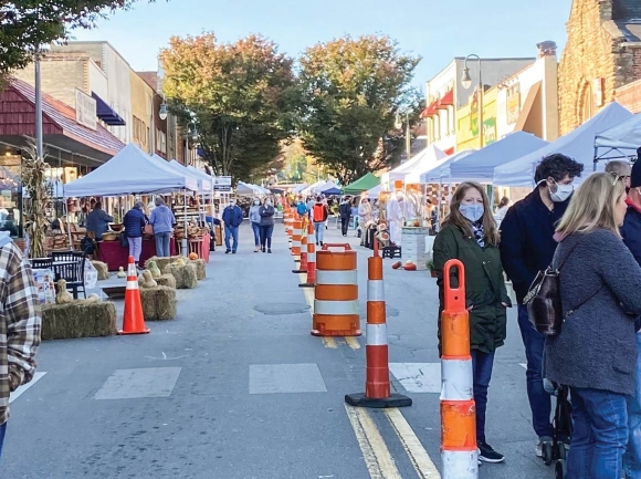 The 2020 Apple Harvest Festival in downtown Waynesville was one of the few regional events to take place last year. Haywood Chamber of Commerce photo