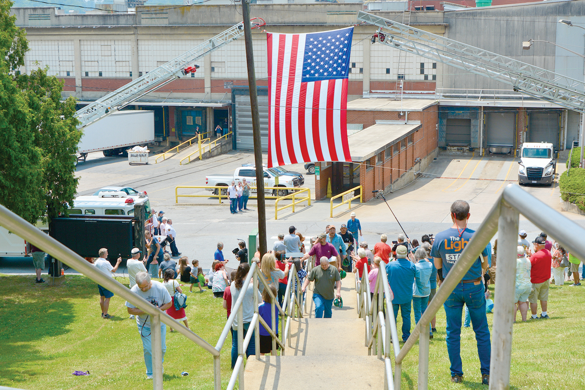 Shift workers leave Pactiv Evergreen's Canton paper mill for the final time. Cory Vaillancourt photo