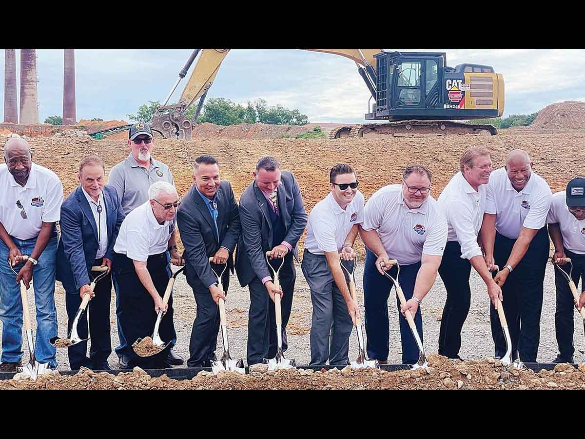 Officials from the EBCI and City of Danville break ground on the $650 million casino project Aug. 11. EBCI photo