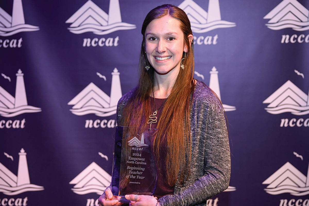 Abby Bentley, a teacher Pisgah High School, was given the award by the North Carolina Center for the Advancement of Teaching. Donated photo
