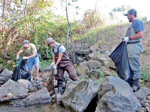 Volunteers remove a ton of garbage from Haywood creeks