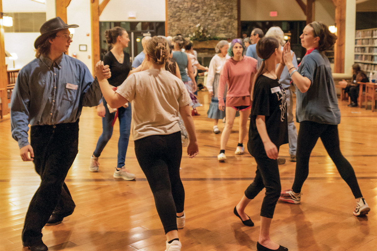 The contra dance will be in Franklin March 20. Cricket Woodward photo