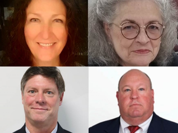 Clockwise from top left: Olga Lampkin, Betty Cloer Wallace, Terry W. Bradley and Bryan Rauers.