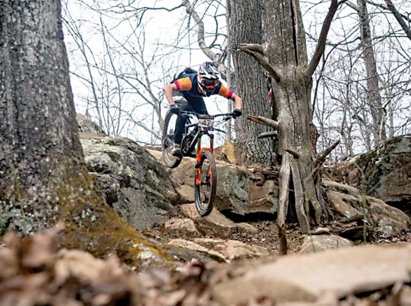 Austin San Souci rides in the Tennessee National Enduro March 14 in Windrock, Tennessee. Ryan Little photo 
