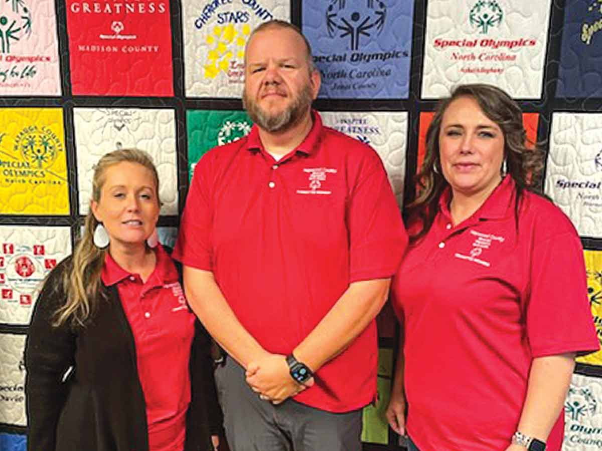 Brandi Stephenson (left), Matt Shell (center), and Brook Messer (right), have spearheaded the new efforts to improve Haywood County Special Olympics.