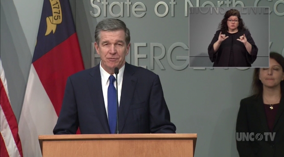 Gov. Roy Cooper announced the order in a press conference on March 27. 