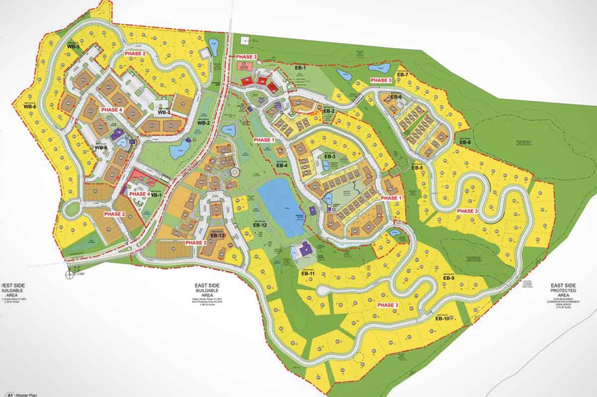 Plans for the development shown here indicate the construction phases people will see. 