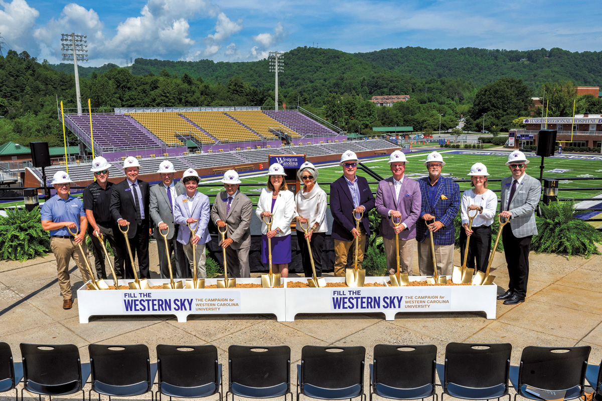  Trustees break ground on the new project. Ashley Evans, WCU, photo
