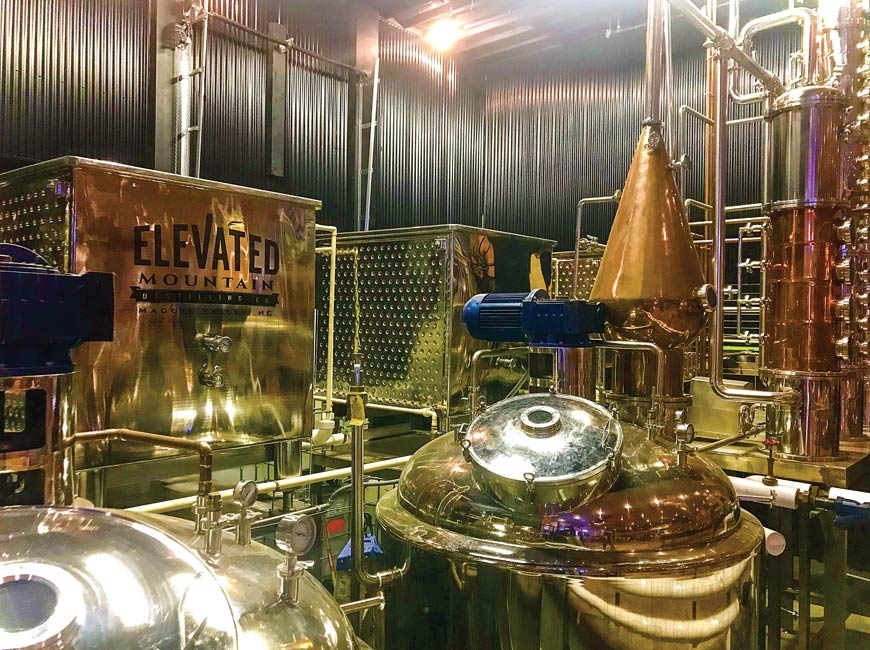 Elevated Mountain Distilling in Maggie Valley.