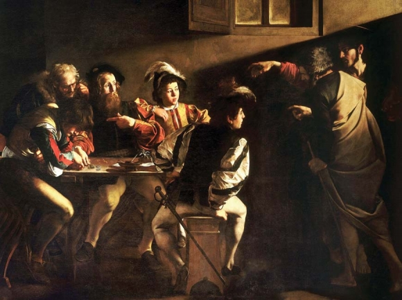 Caravaggio’s The Calling of St. Matthew. wikipedia