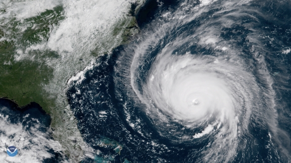 Hurricane Florence barrels towards the Carolinas on Sept. 12, 2018.