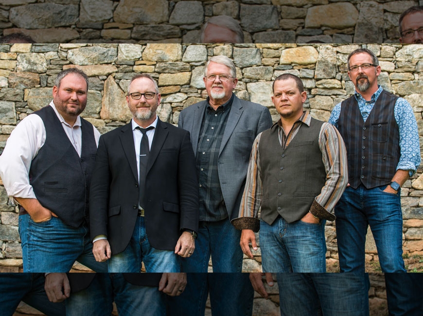 Balsam Range is Darren Nicholson, (from left) Tim Surrett, Marc Pruett, Caleb Smith and Buddy Melton. (photo: David Simchock)