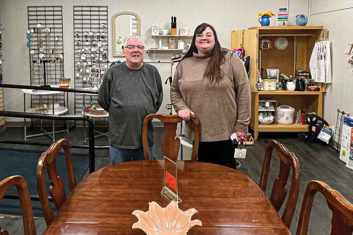 David Porter and Brooke Smith said they are thrilled with how Mountain Projects’ resale store has done in its first two months. Kyle Perrotti photo